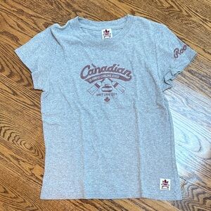 Roots Gray Salt Lake City Olympics 2002 Vintage T-shirt